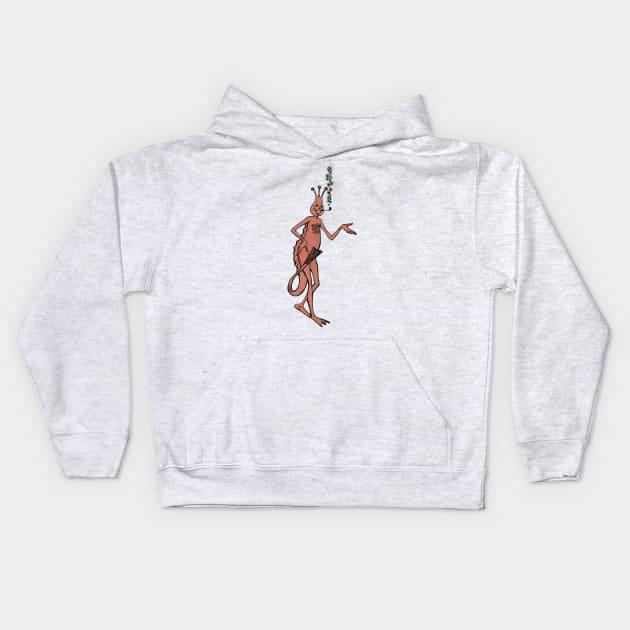 Dad Sea-Monkey Snuck Off for a Pipe Kids Hoodie by Eugene and Jonnie Tee's